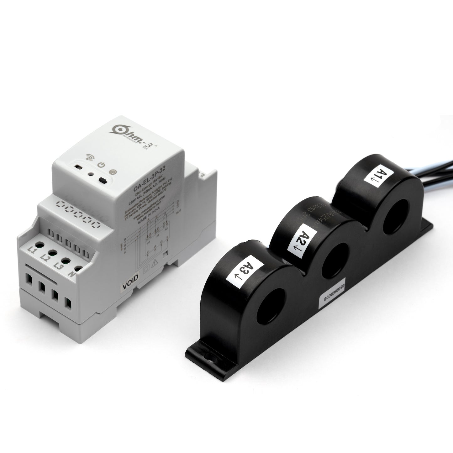 Ohm Assistant (3rd Gen) for 3 Phase Power - Electricity Activity Tracker - 100 AMP- Standard CT